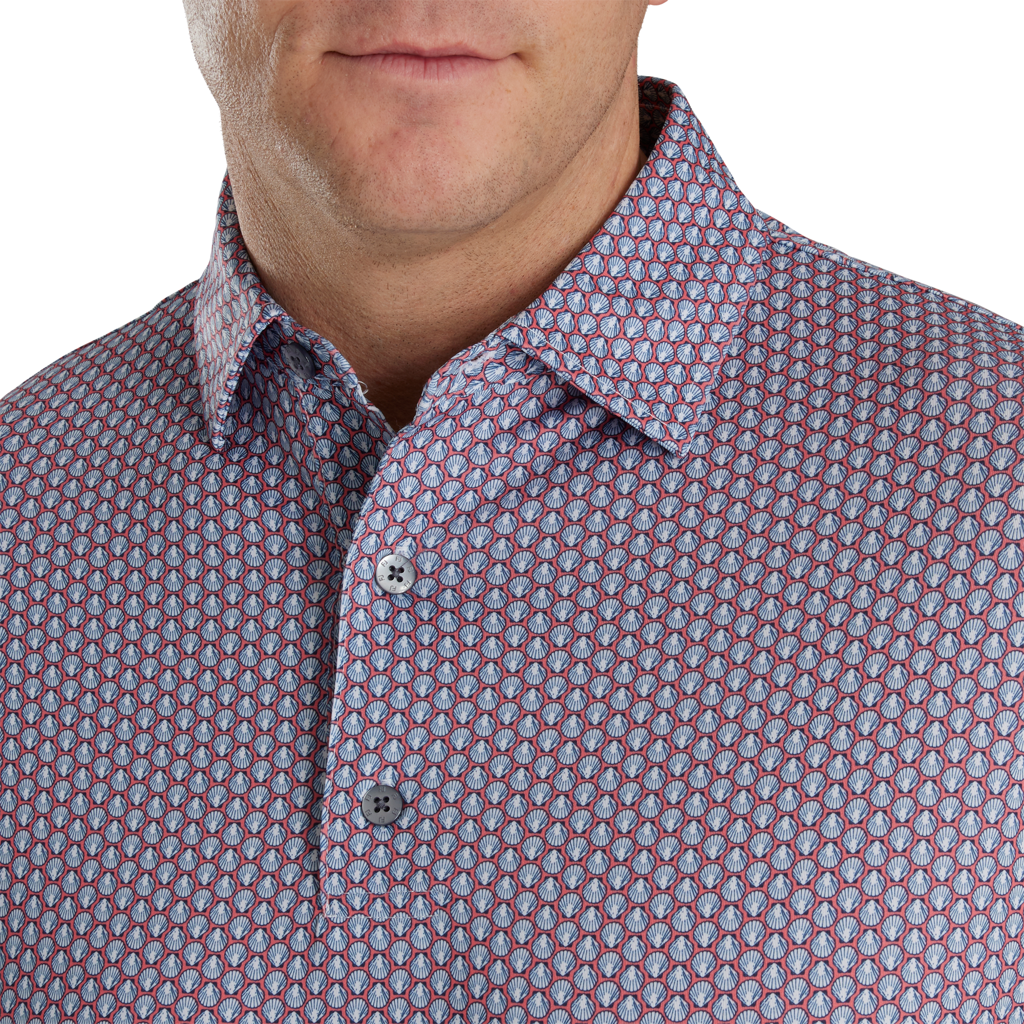 Scallop Shell Foulard Lisle Self Collar