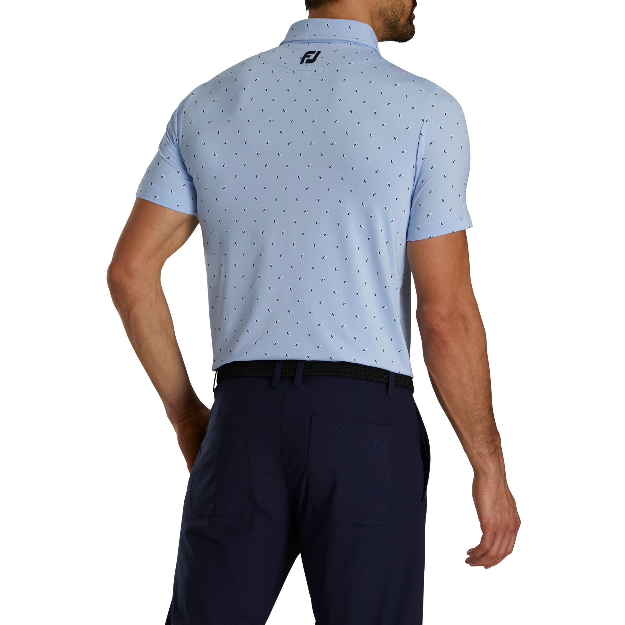 Paisley Print Lisle Self Collar