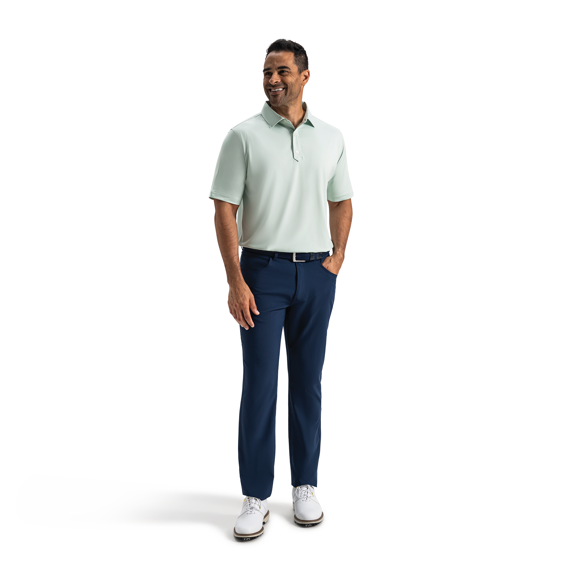Solid Lisle Set On Placket