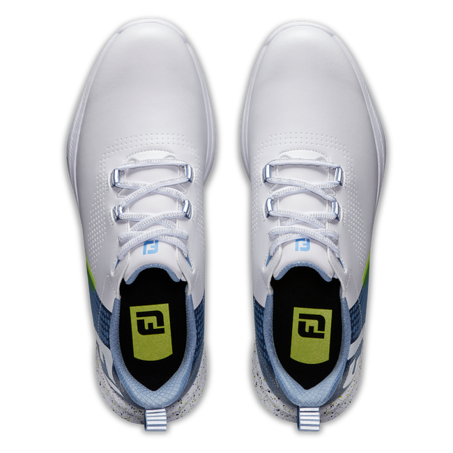 Footjoy Men s Fuel Spikeless Golf Shoe White Blue