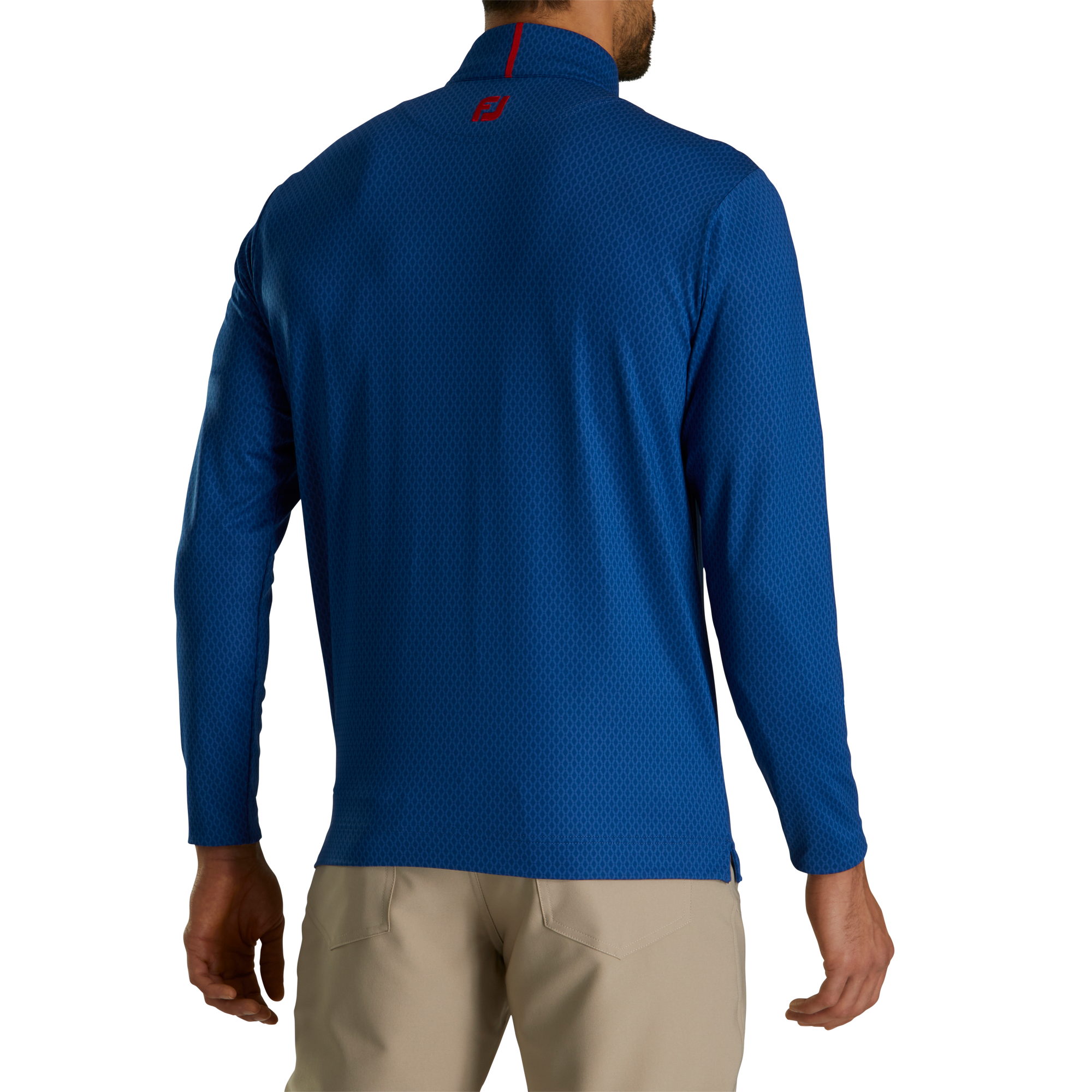 Tonal Print Knit Mid-Layer