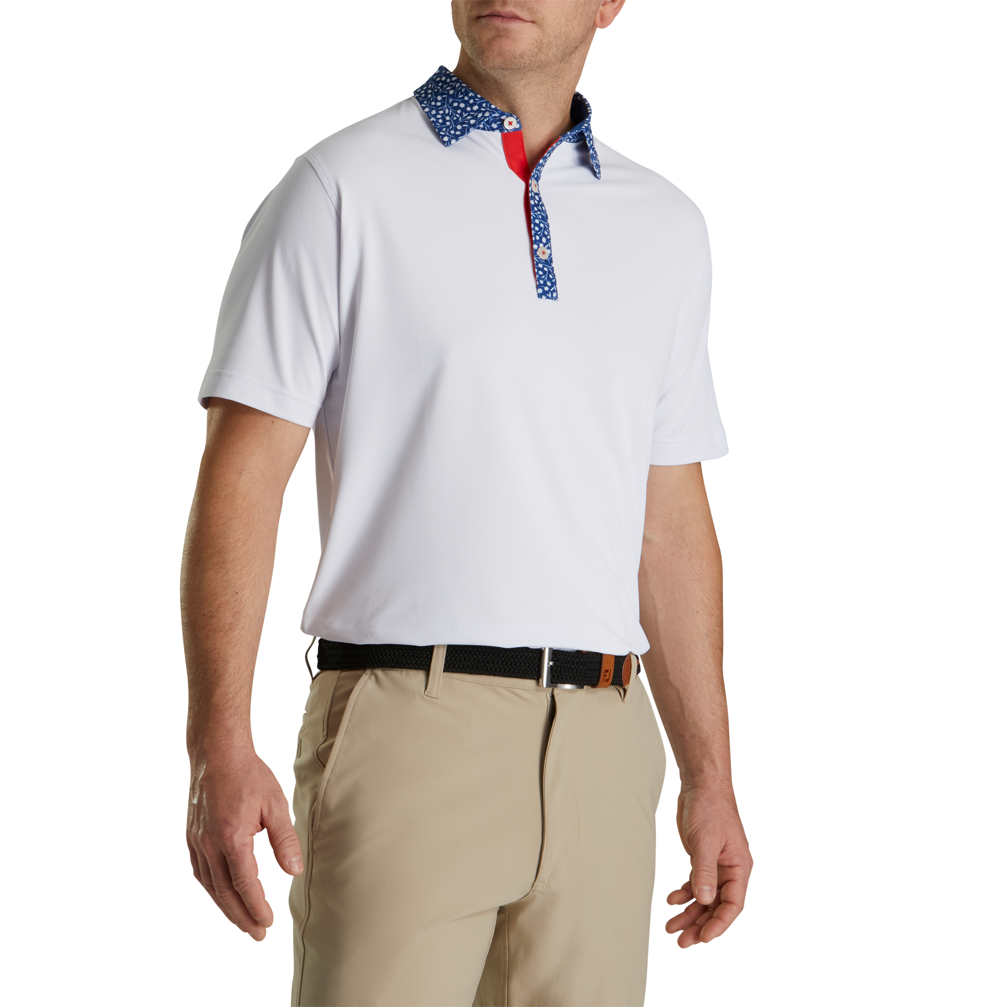 Pique Tulip Trim Stretch Lisle Collar
