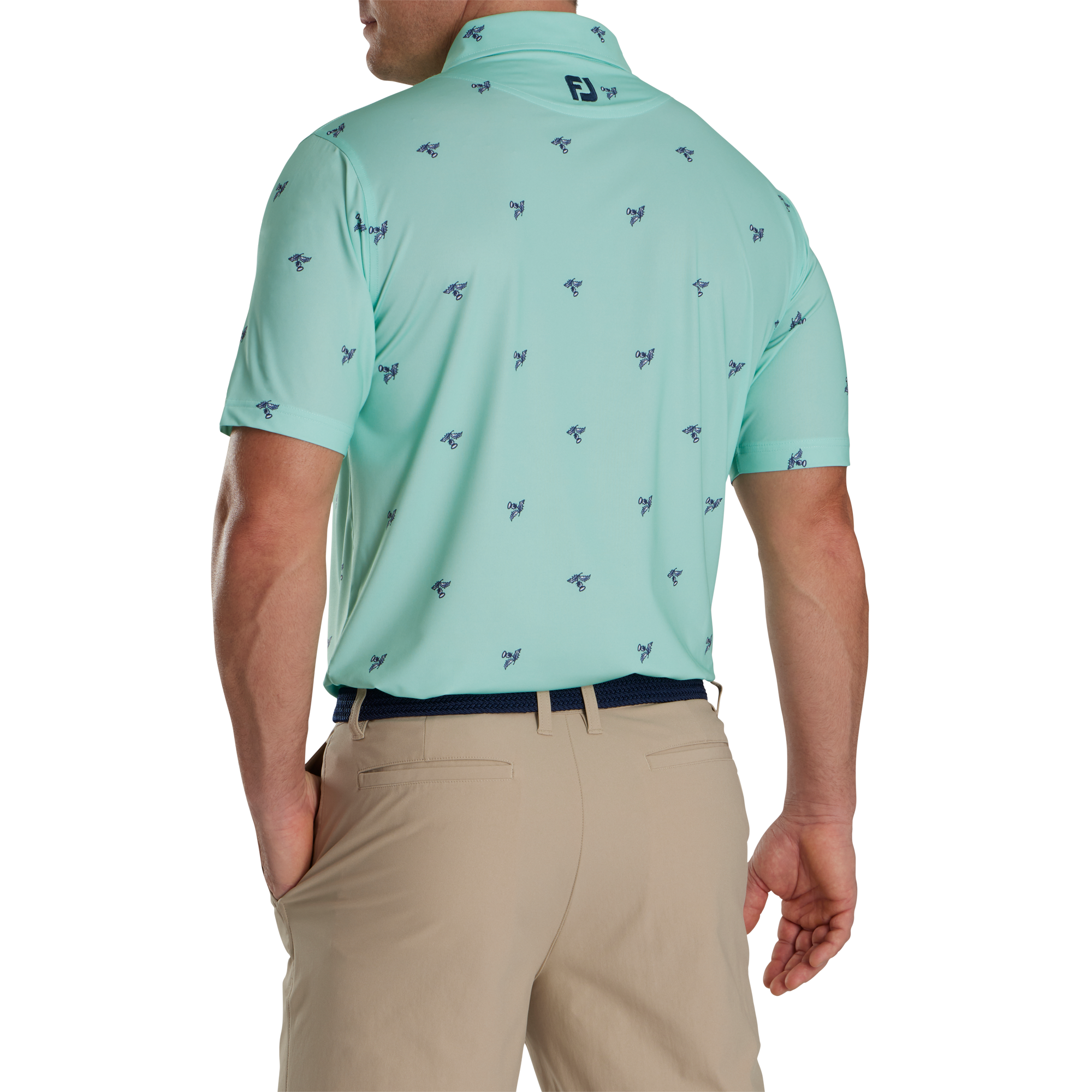 Thistle Print Lisle Self Collar