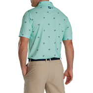 Thistle Print Lisle Self Collar