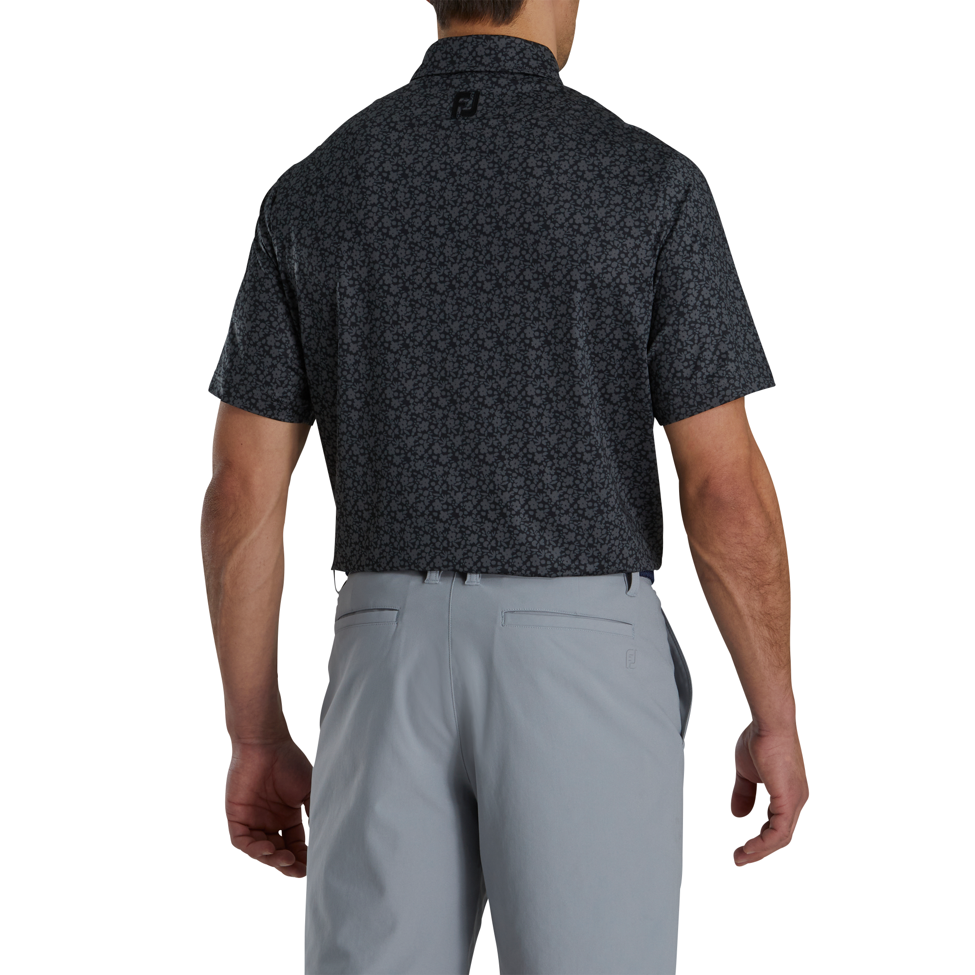 Painted Floral Lisle Self Collar