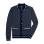Full-Placket Long Sleeve Sweater Polo