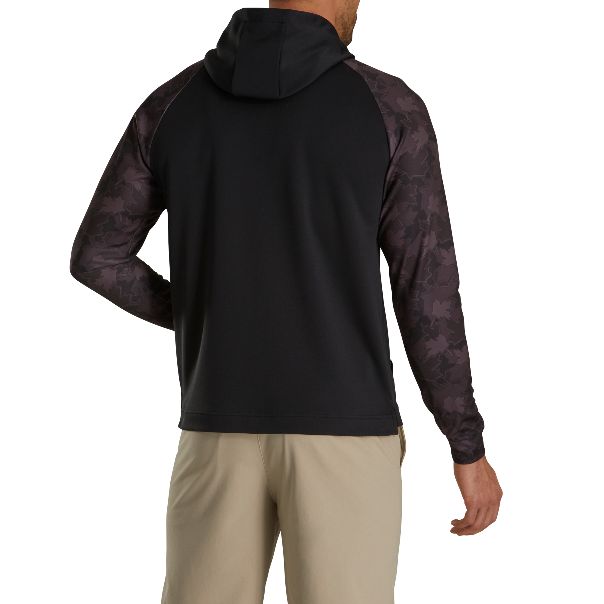 Leaf Print Lightweight Hoodie