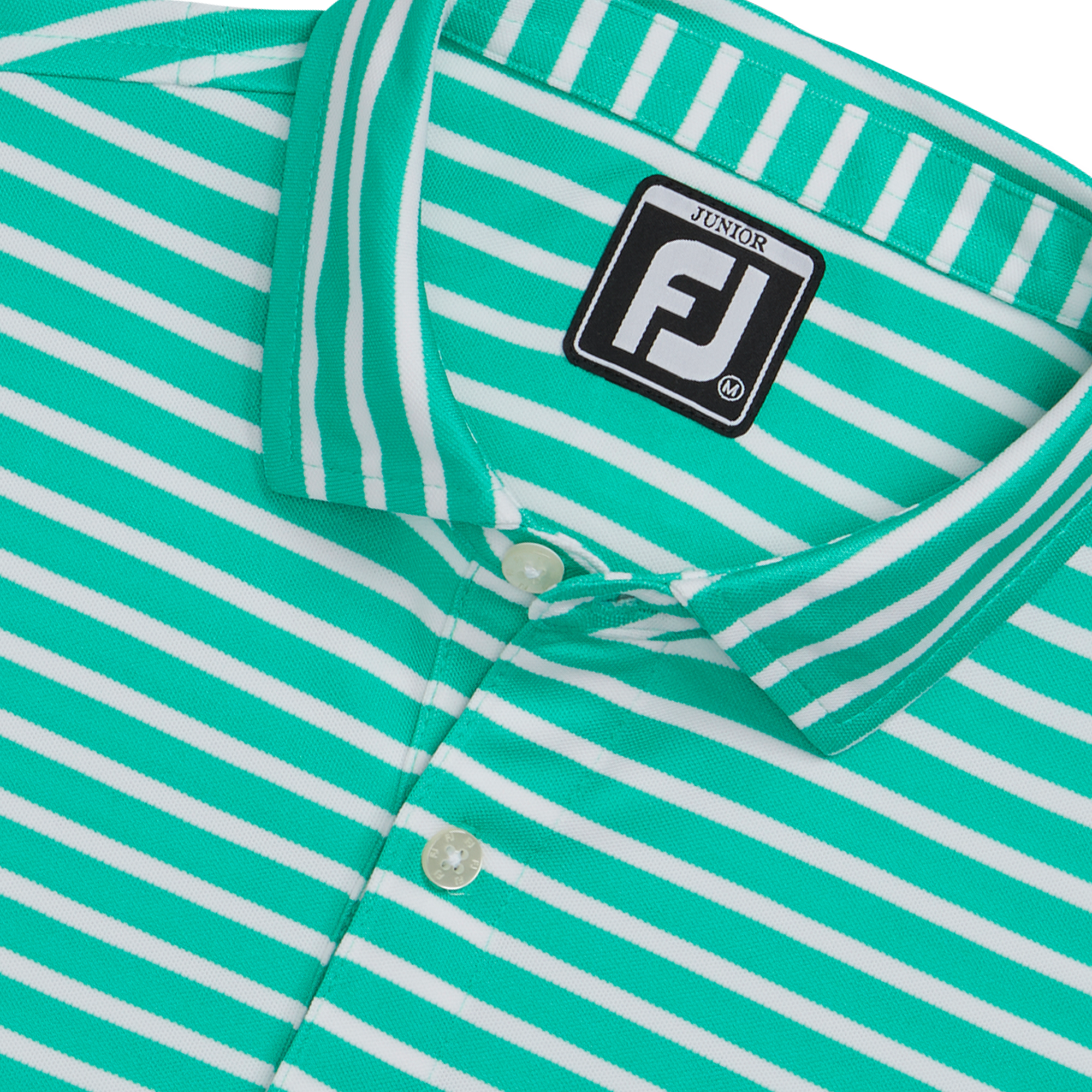 Striped Pique Self Collar Junior