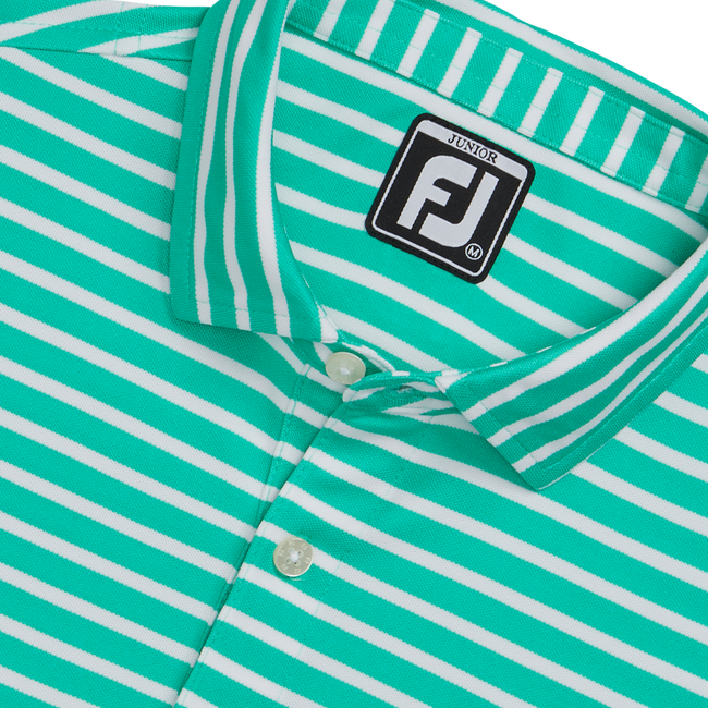 Striped Pique Self Collar Junior