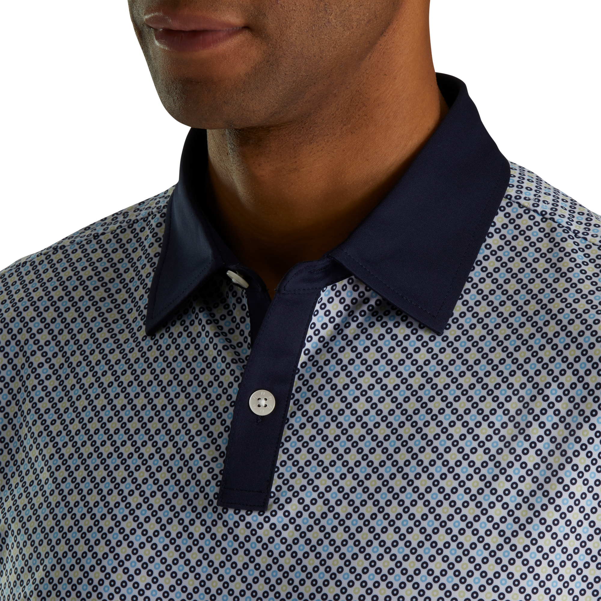 Lisle Circle Print Self Collar