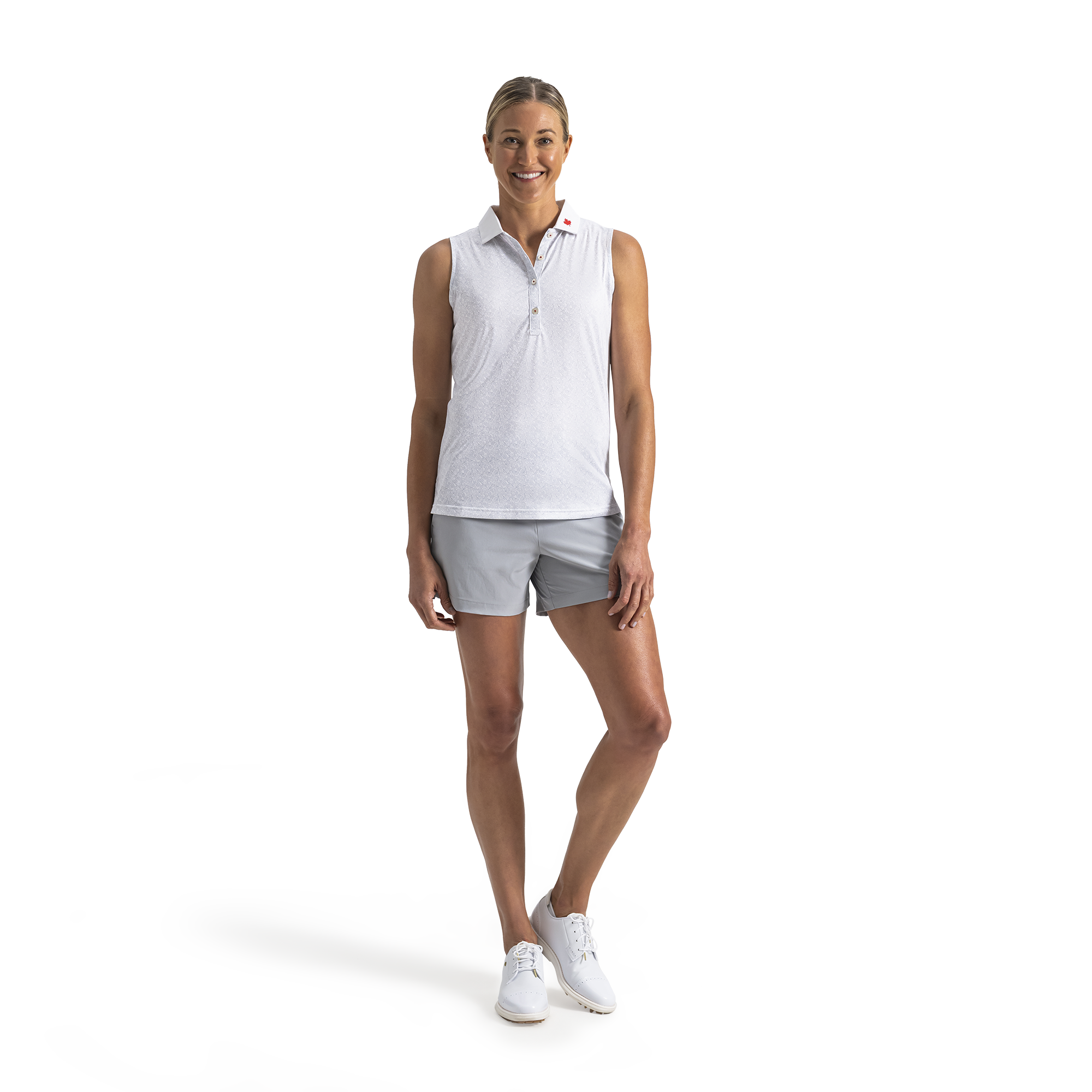 Canada Leaf Print Sleeveless Lisle Women