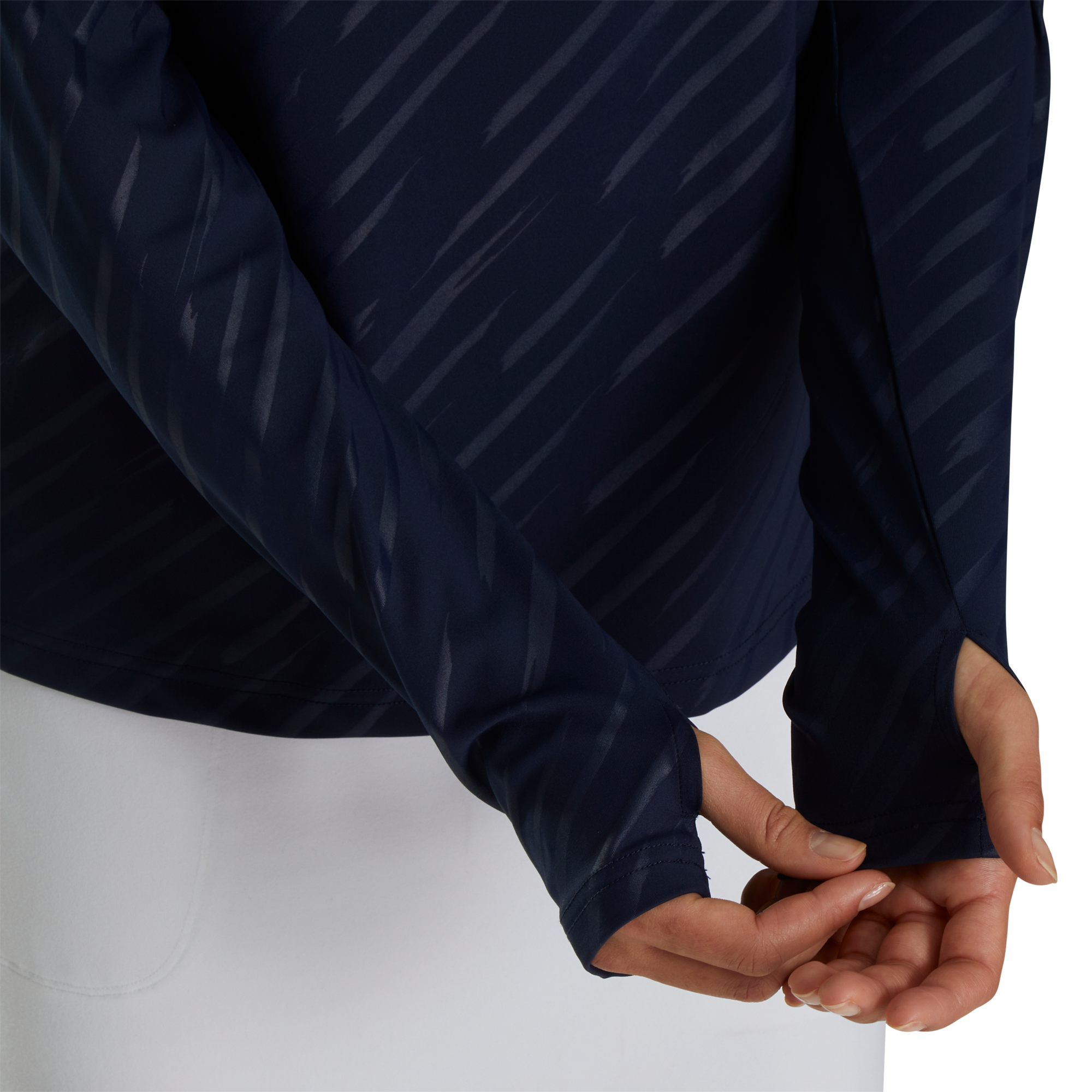 Half-Zip Embossed Pullover Women