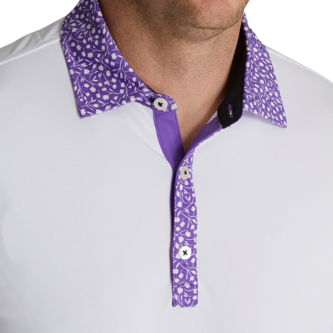 Pique Tulip Trim Stretch Lisle Collar