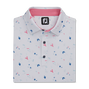 Clam Bake Print Lisle Self Collar