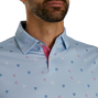 Parachute Print Lisle Self Collar