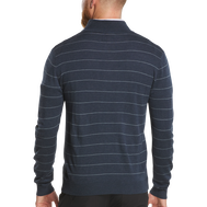 Wool Heather Stripe Quarter-Zip Sweater