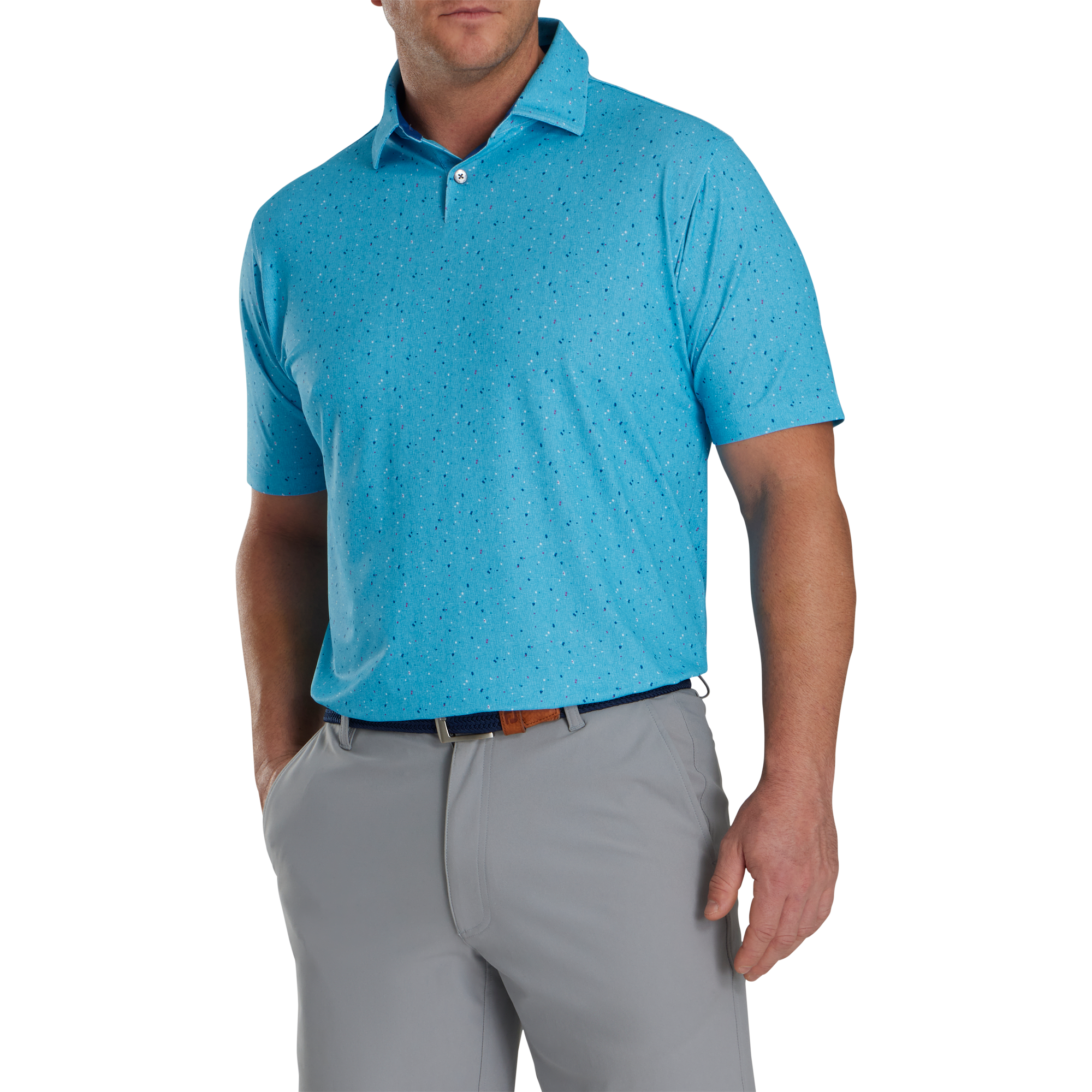 Tweed Texture Stretch Pique Self Collar