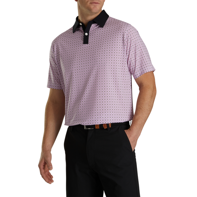 Lisle Circle Print Self Collar