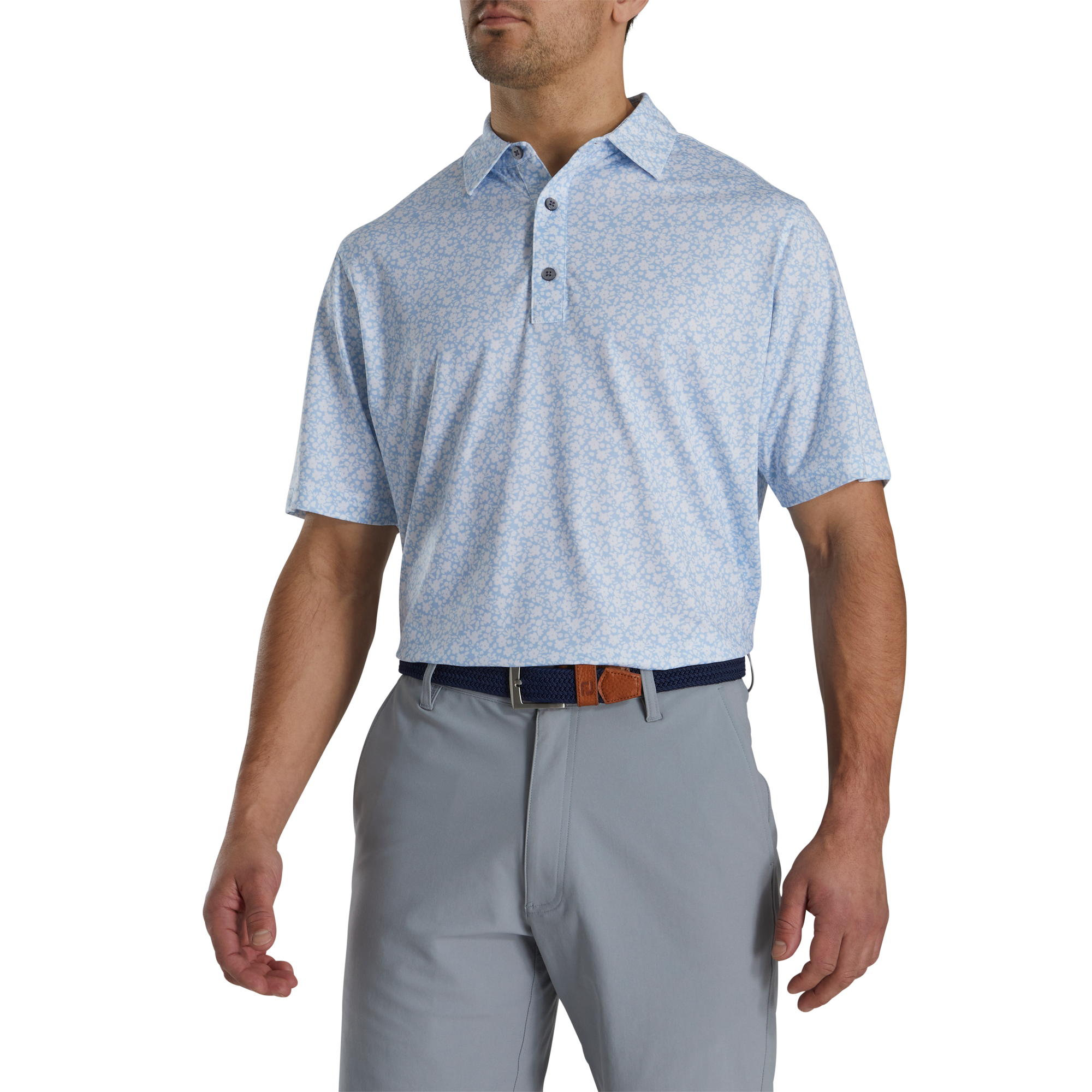 Painted Floral Lisle Self Collar