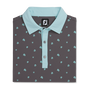 Pique Stretch Scattered Floral Self Collar