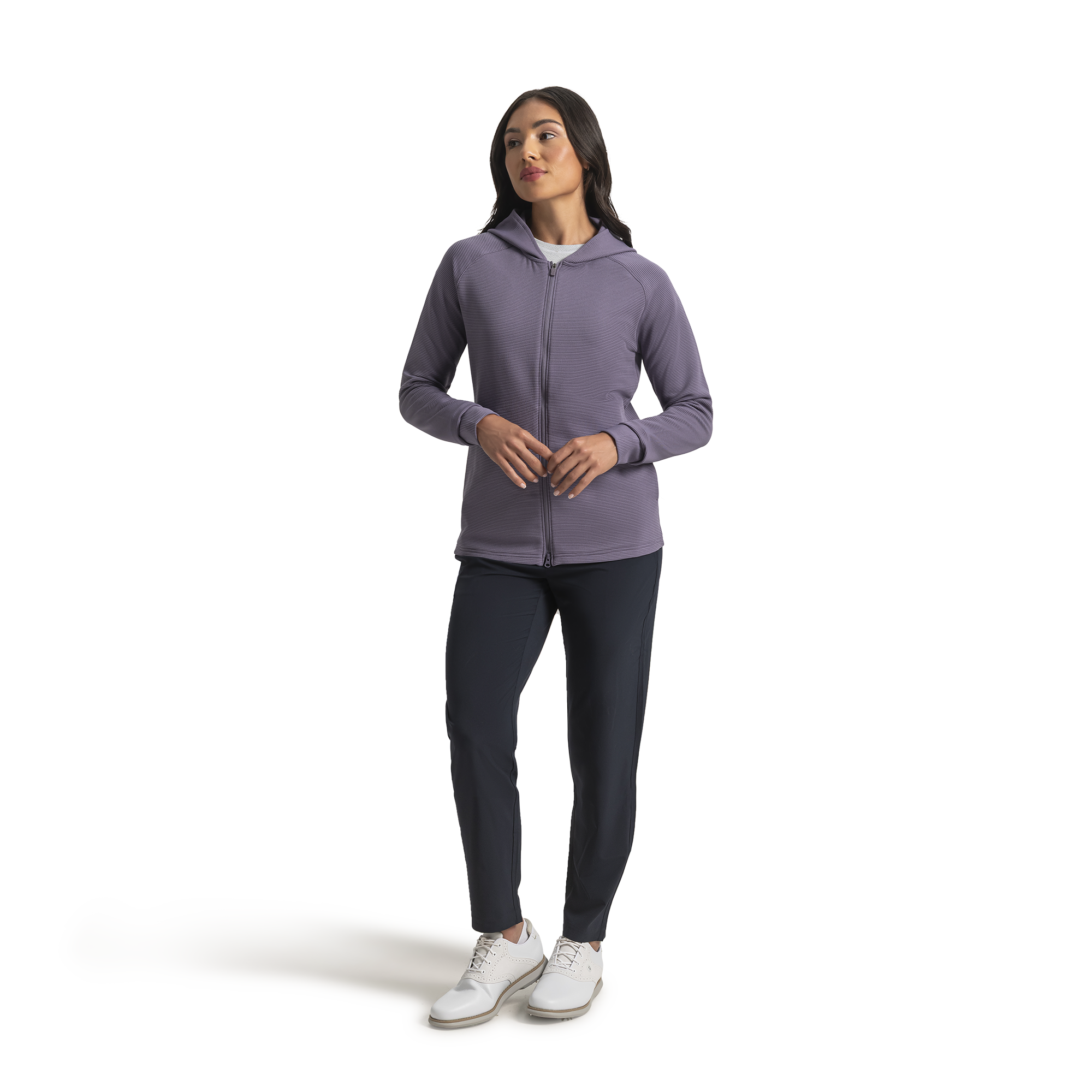 Full-Zip Ottoman Hoodie Women