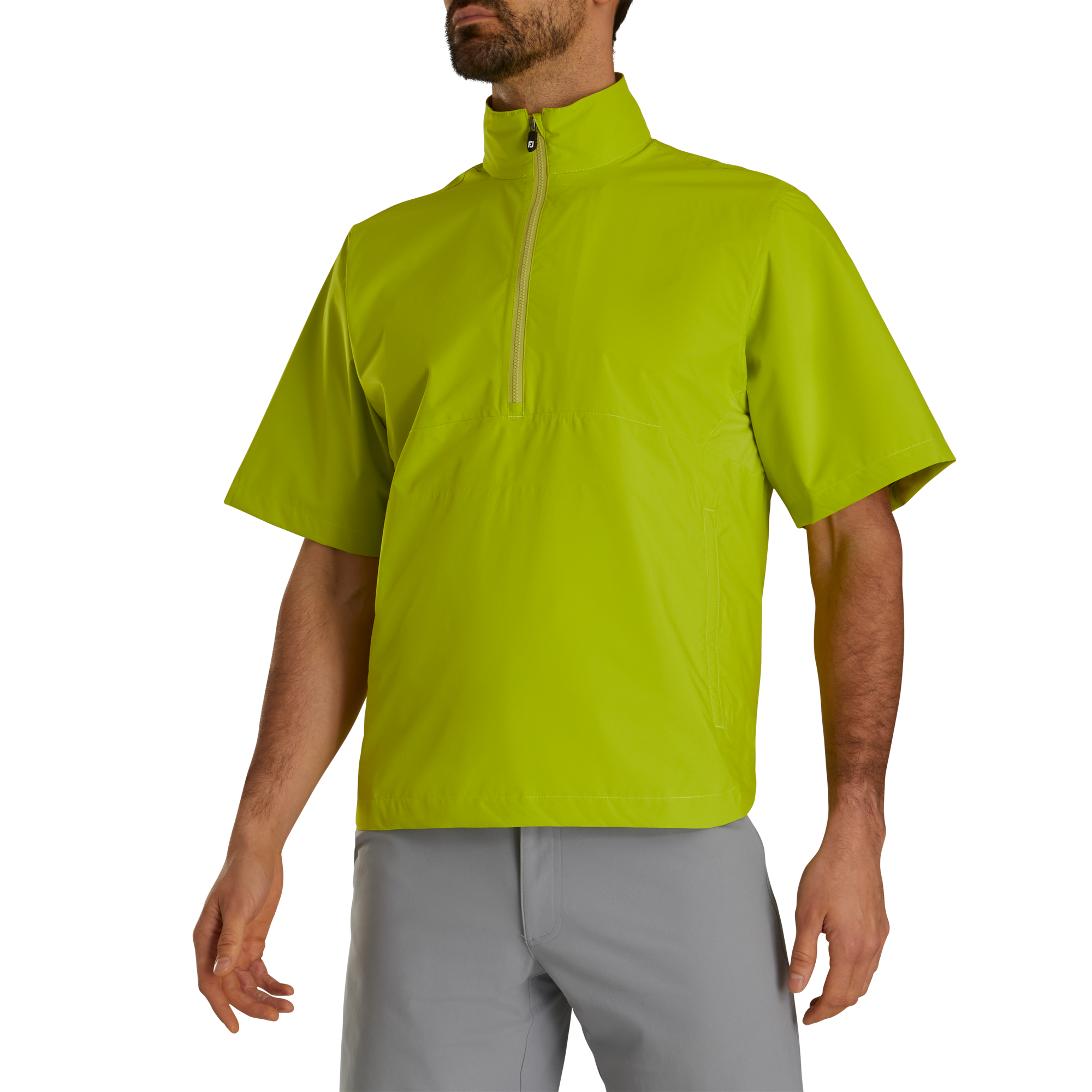Mens Jackets Footjoy Short Sleeve Rain Jacket FootJoy 1/4 Zip Rain