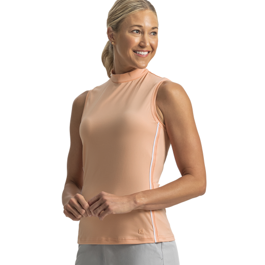 Keyhole Mock Neck Tank Women