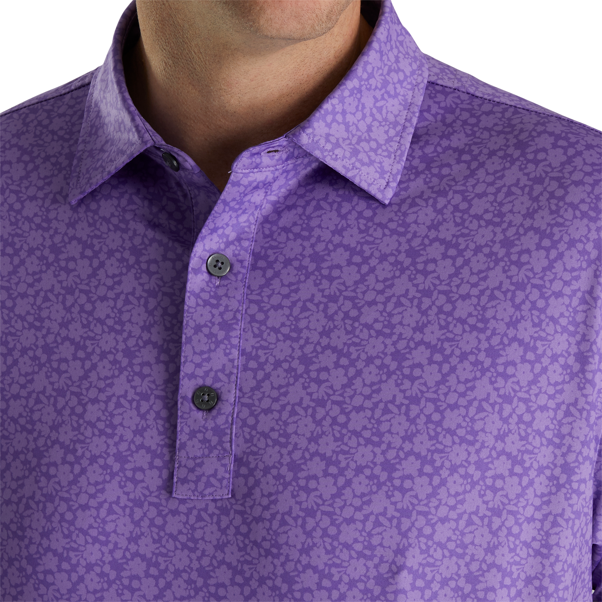 Painted Floral Lisle Self Collar