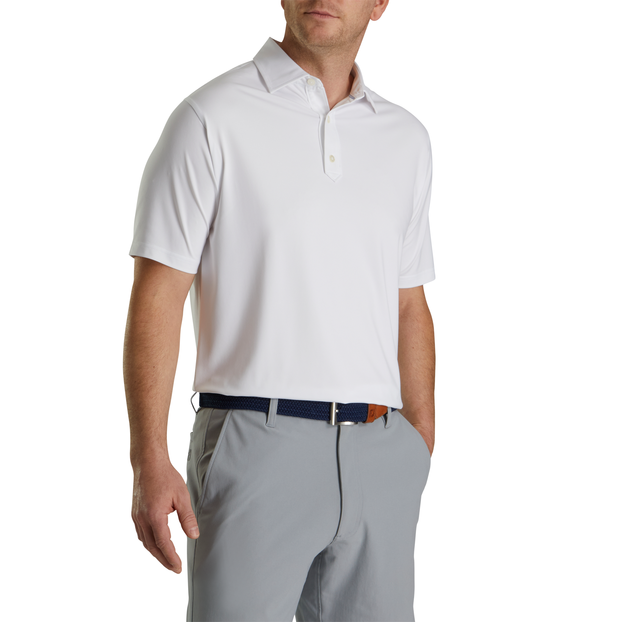 Solid Lisle Set On Placket