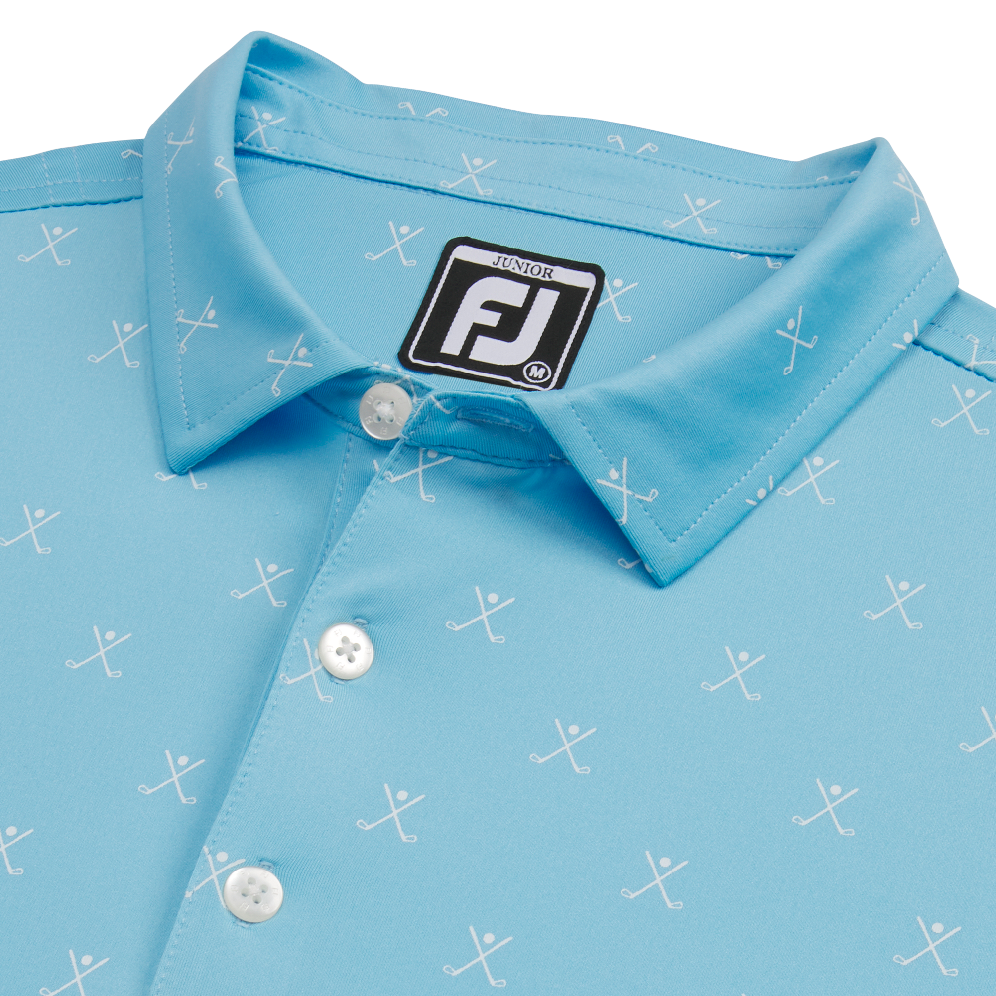 Striped Pique Self Collar Junior