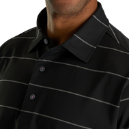 Stretch Pique Chalkstripe Self Collar