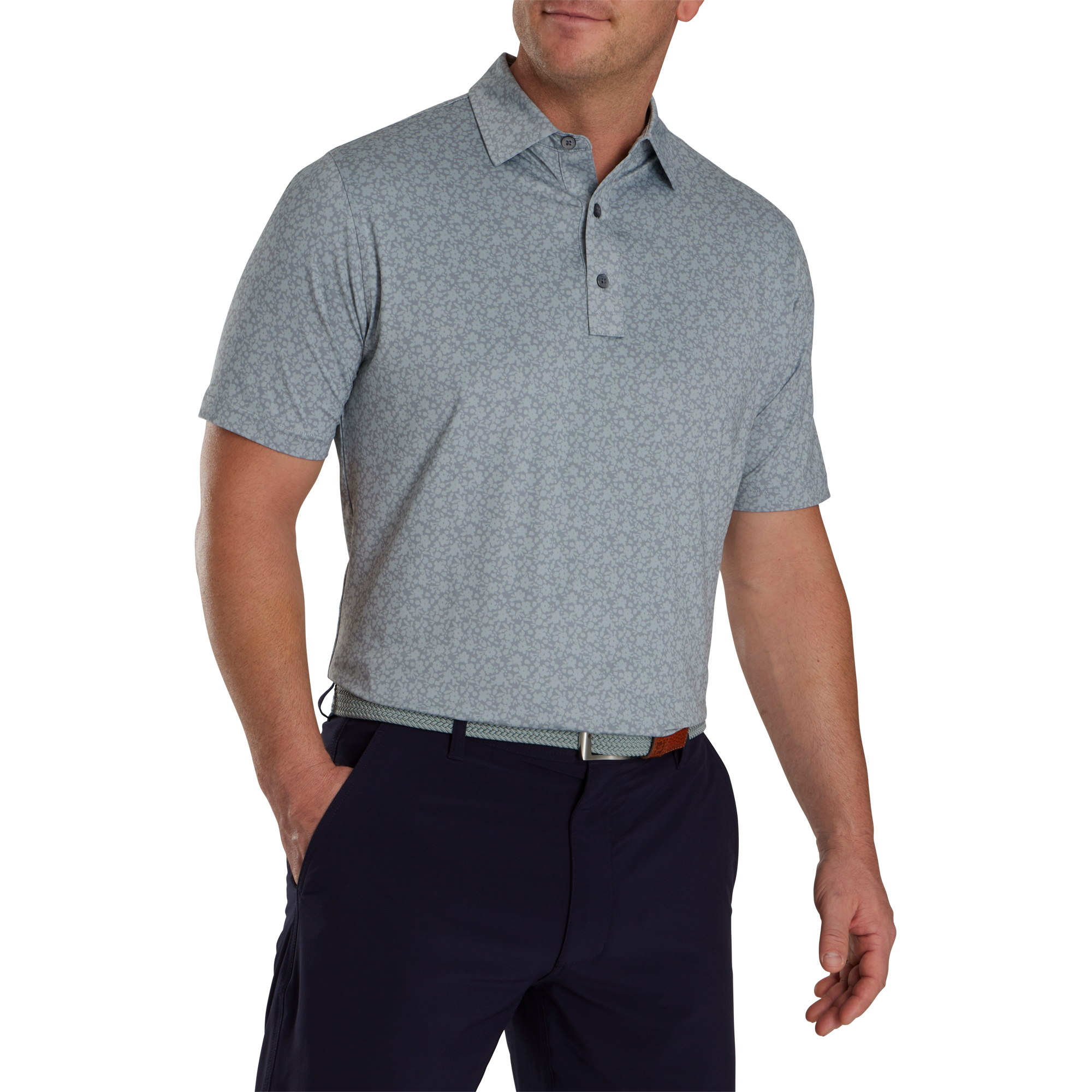 Painted Floral Lisle Self Collar