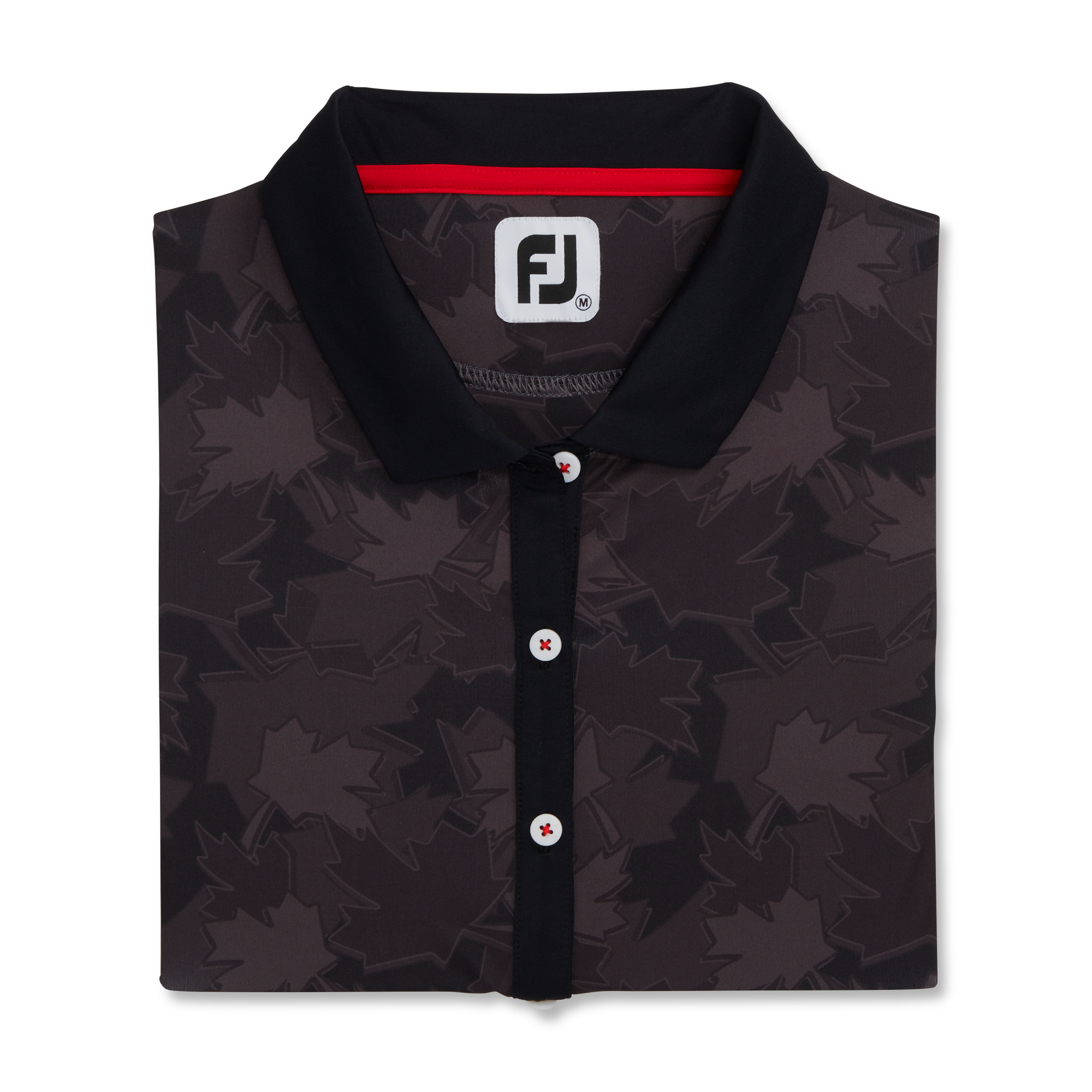 Tonal Leaf Print Self Collar - Women's