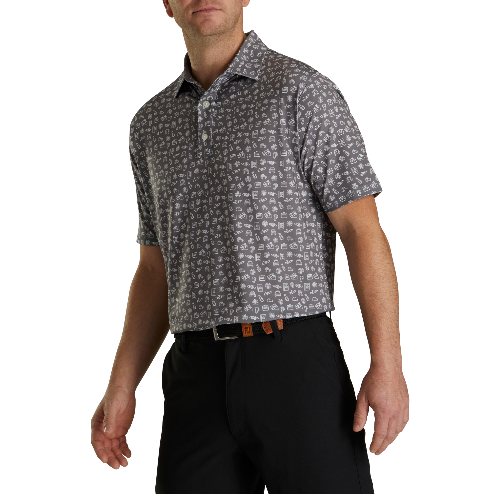 Lisle Travel Print Self Collar