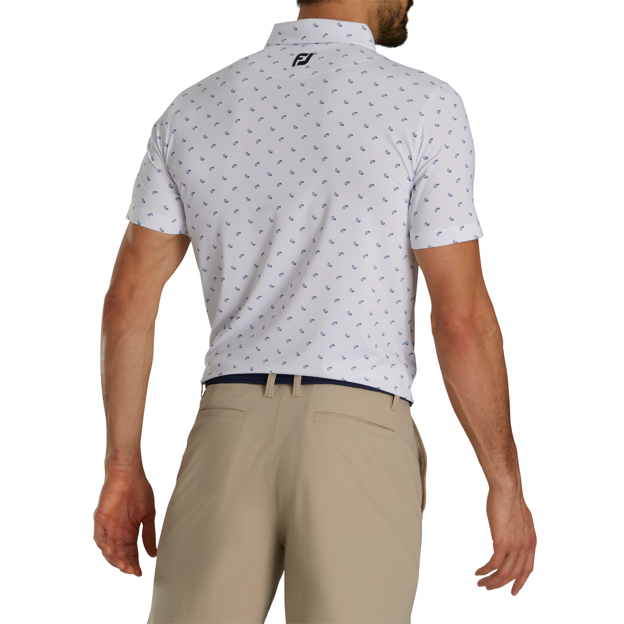 Paisley Print Lisle Self Collar