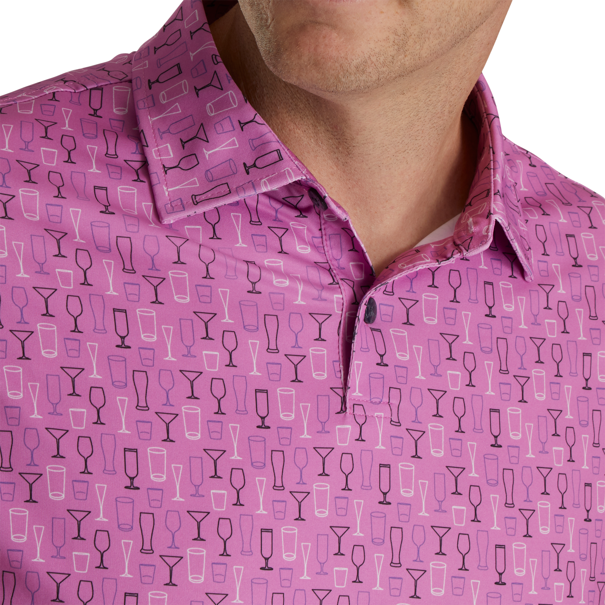 Lisle Glass Print Self Collar