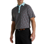 Pique Stretch Scattered Floral Self Collar