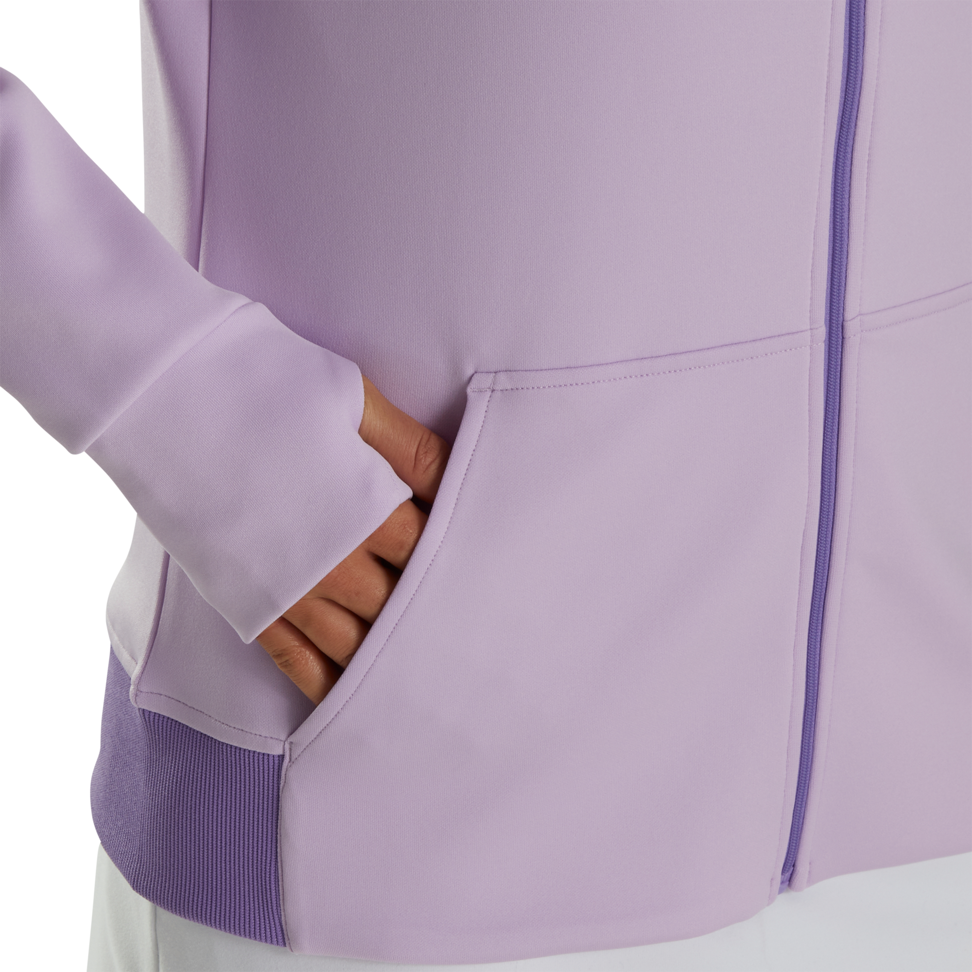 Full-Zip Knit Color Block Jacket Women