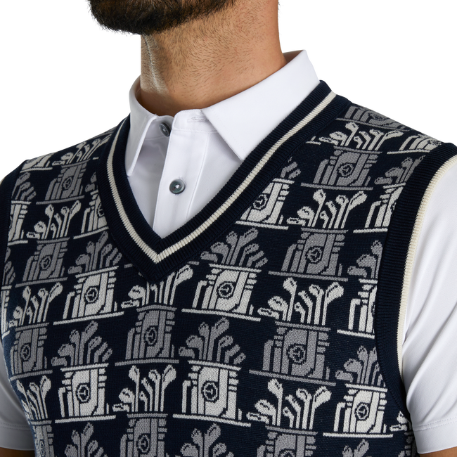 FJ x Todd Snyder Golf Bag Print Sweater Vest FootJoy Canada