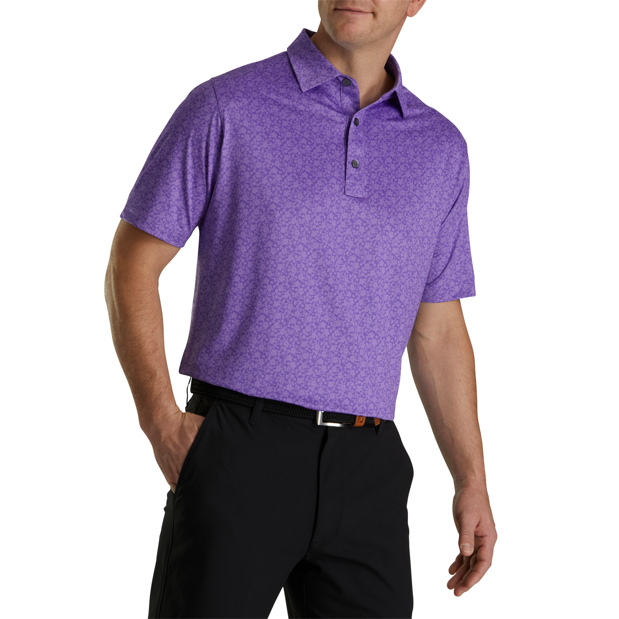 Painted Floral Lisle Self Collar