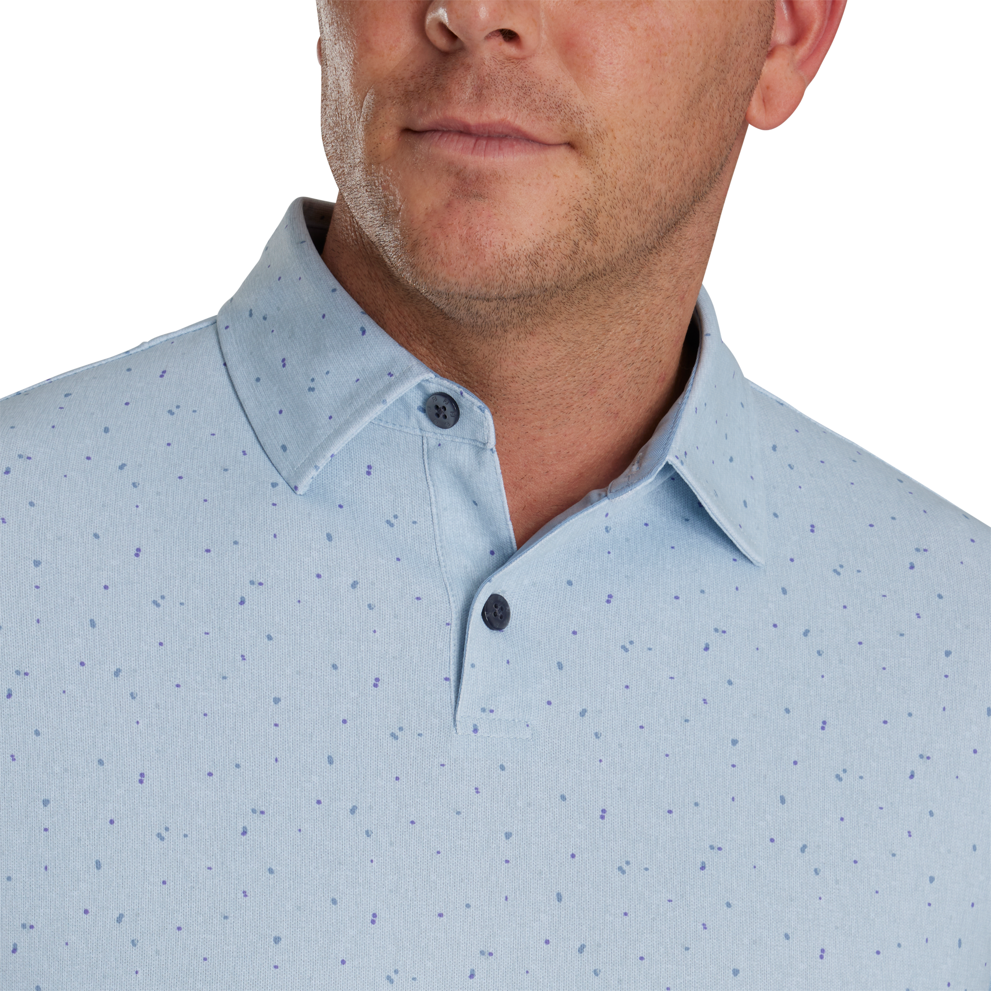 Tweed Texture Stretch Pique Self Collar