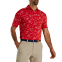 Tropic Golf Print Lisle Self Collar