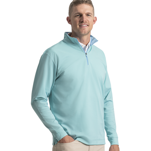 Quarter-Zip Ottoman Stripe Knit