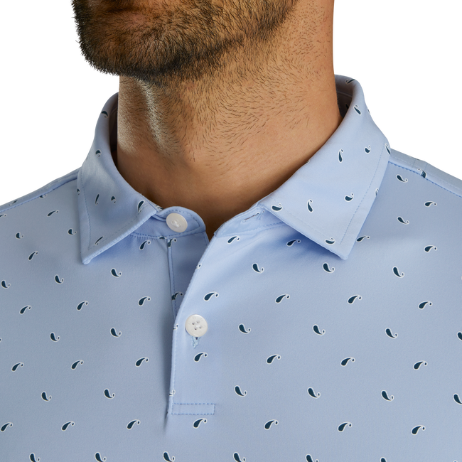 Paisley Print Lisle Self Collar