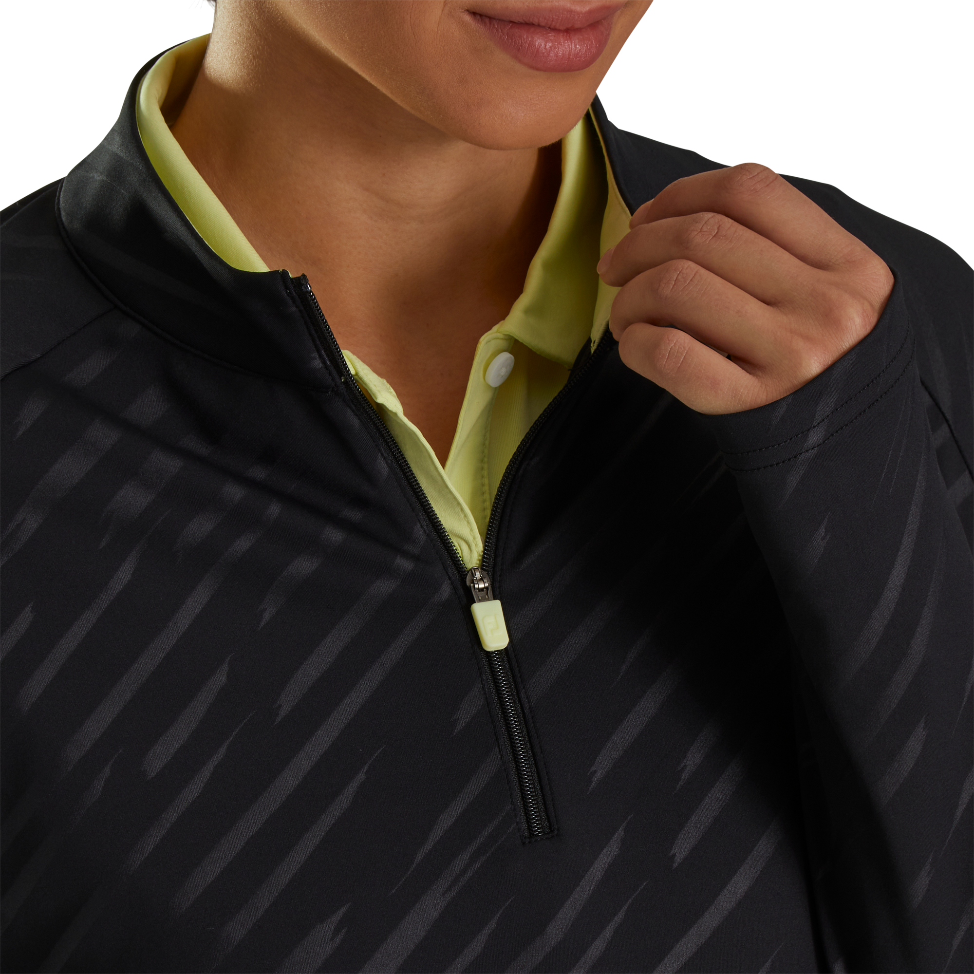 Half-Zip Embossed Pullover Women