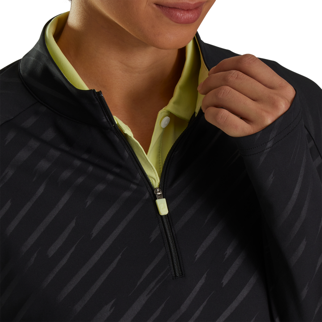 Half-Zip Embossed Pullover Women