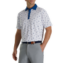 Pique Stretch Scattered Floral Self Collar