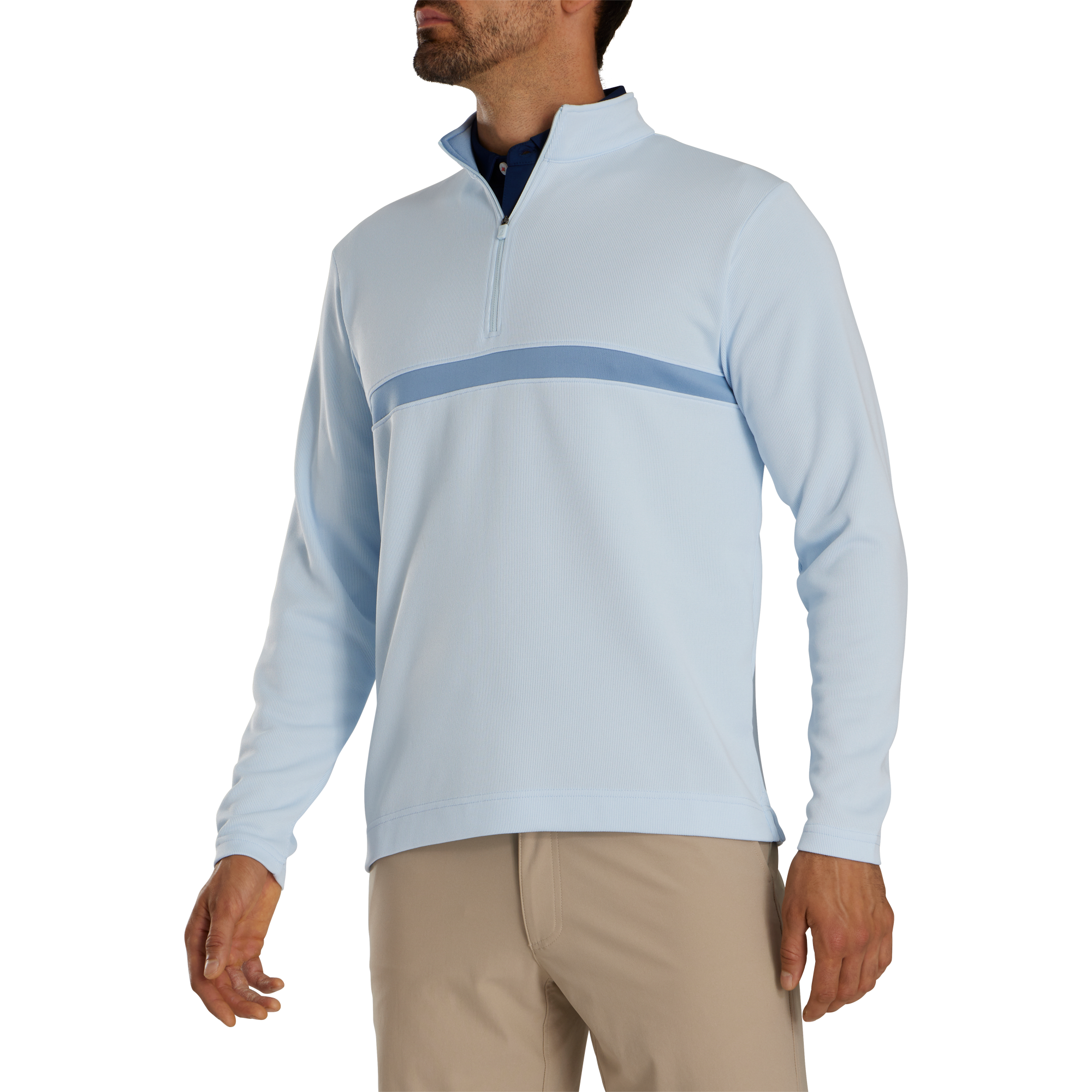 Inset Stripe Mid-Layer Flat Back Rib