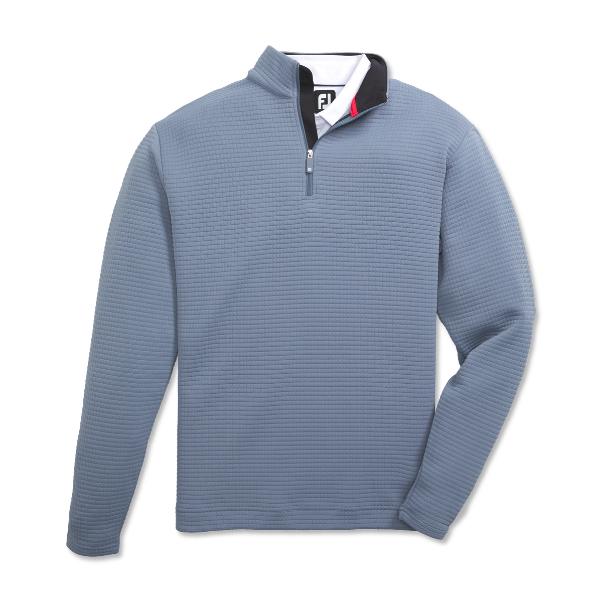 FootJoy Quilt Texture Chill-Out Golf Pullover - Flint FootJoy Quilt Texture Chill-Out Golf Pullover - Flint