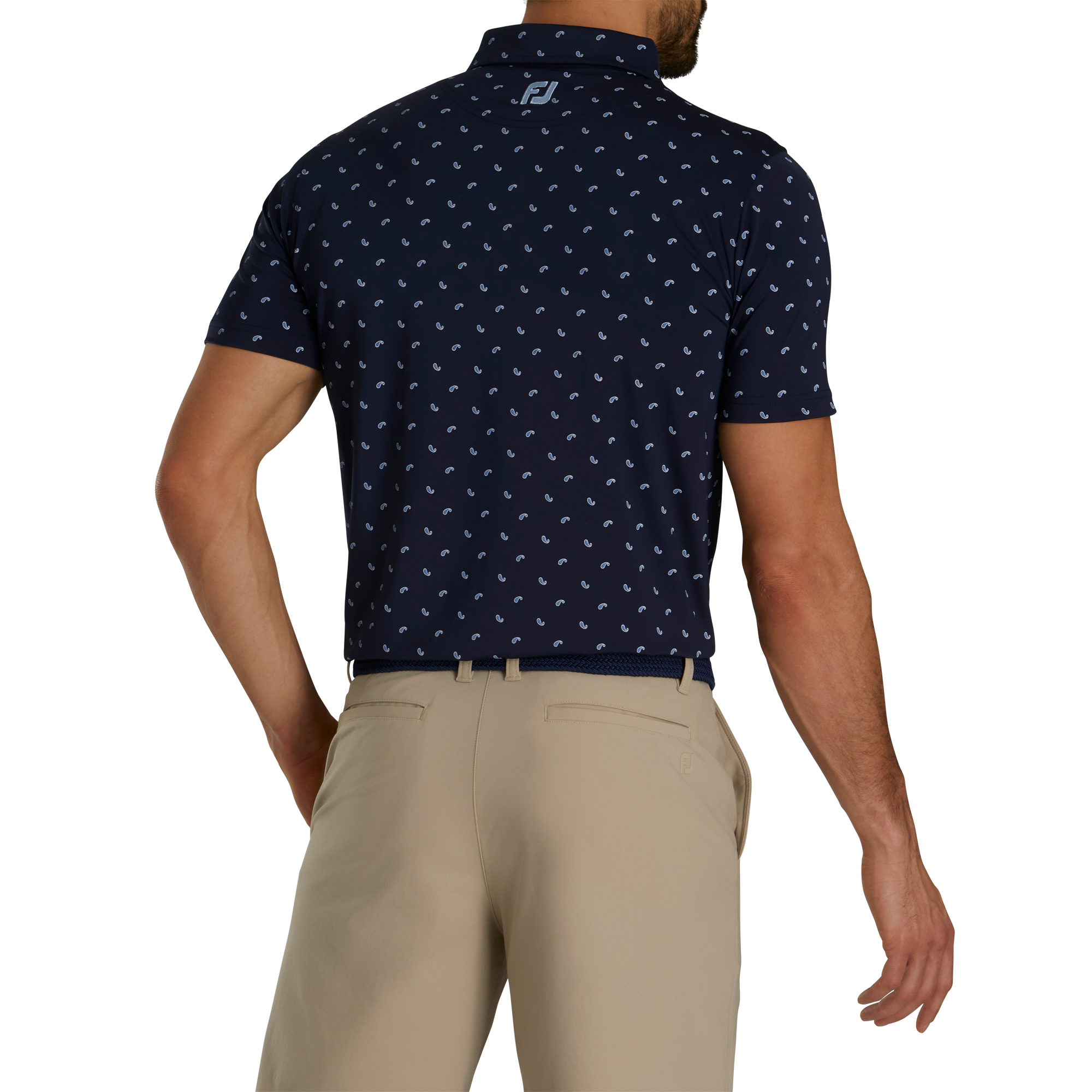 Paisley Print Lisle Self Collar